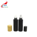 in stock matte black 10ml roll on glass bottle with roller ball for perfume deodorant